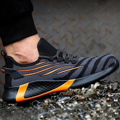 Men Work Safety Shoes Anti-puncture Working Sneakers Male Indestructible Work Shoes Men Boots Lightweight Men Shoes Safety Boots