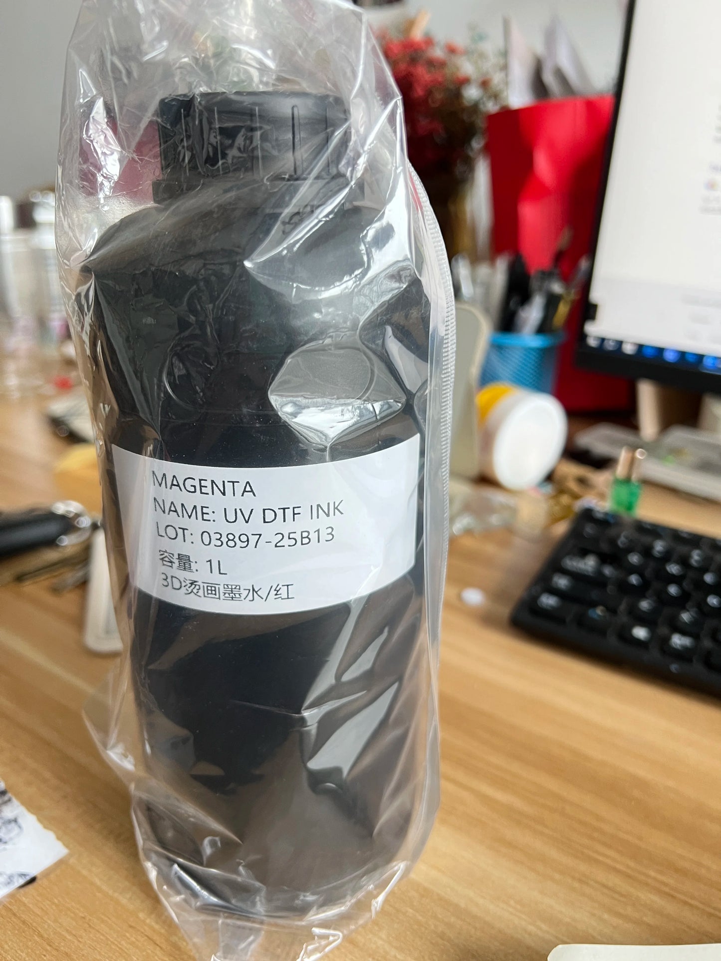 Verytack V202502 1000ml Eco-Friendly UV Water-Based Pigment for for Printhead Digital Printing 3D Embroidery Printing