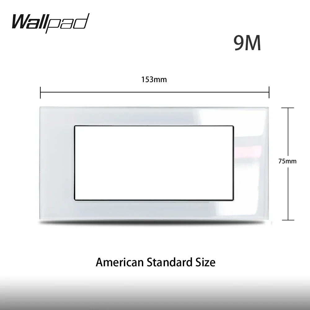 1 2 3 Gang Way Stair Cross Pass White Glass Switch DIY AU US 118*75mm 153*75mm 191*75mm Fan Dimmer Retro Switch with LED Wallpad