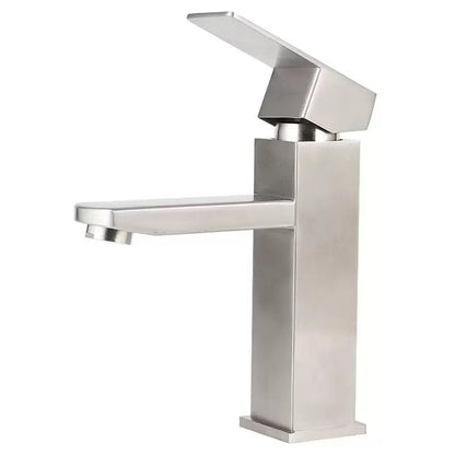 Single-Hole on Stage Stainless Steel Brass Basin Faucet Hot and Cold Metered Faucet for Bathroom and Living Room for Hotels