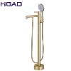 Kaiping Factory Free Standing Copper Bath Tub Mixer Tap Rain Shower Faucet Set Thermostatic Single Handle Shower Head Ceramic