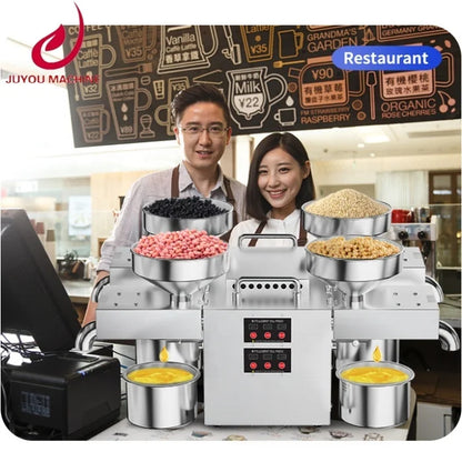 Automatic Expeller Small Oil Extractor Home Use Sesame Peanut Sunflower Oil Press Machine
