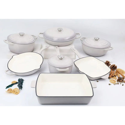 Custom 30CM Minimalist Kitchen Casserole Modern Enameled Cast Iron Pots Pans Induction Dutch Oven Made of Metal
