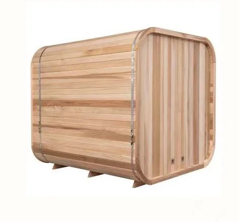 Best Seller Electric Outdoor Infrared Sauna Room Traditional Red Cedar Hemlock Solid Wood 2-Person Capacity Stove Villa
