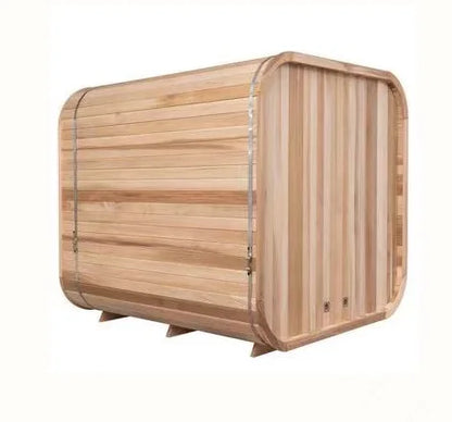 Best Seller Electric Outdoor Infrared Sauna Room Traditional Red Cedar Hemlock Solid Wood 2-Person Capacity Stove Villa