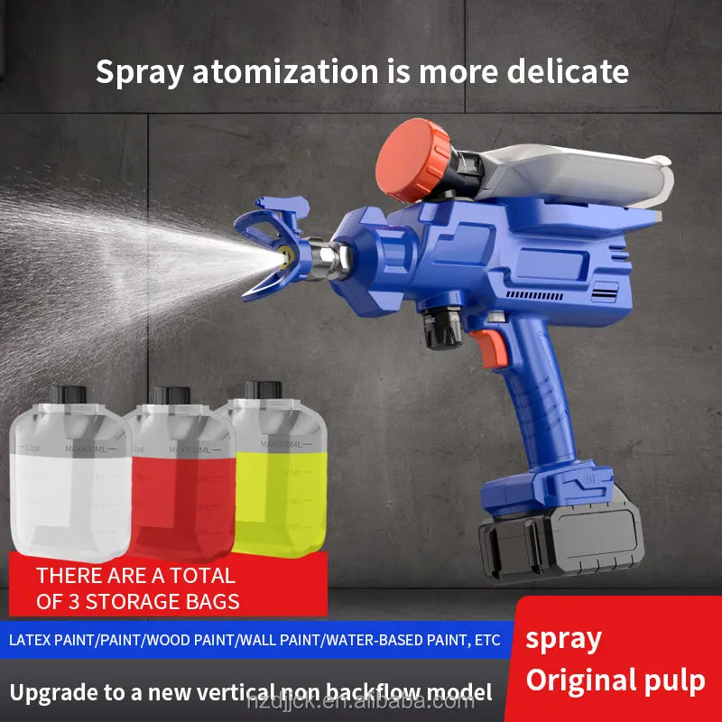 Hanxuan Model 680 Lithium Battery High Voltage Airless Spray Gun DIY 21V Paint Coating Latex Sprayer Handheld Brushless Motor