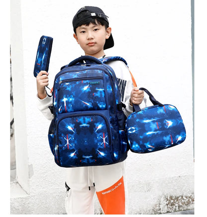 Teenagers Backpacks Boys Fashion Star School Bags Children Travel Bag Kids Knapsack Primary School Backpack Students Bag 9-16Y