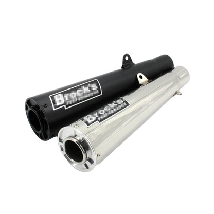 Brock Moto Muffler Universal Steel and Black Exhaust for Honda CB300R CM300 CB300 CB400 CBR650 CB650F New Condition