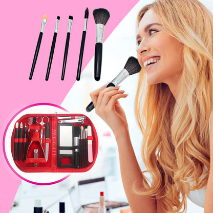 ELEGATE Adults Travel Beauty Case-18-Piece Complete Care Set HOG.192 Model B2505 Travel Size Made in Mexico