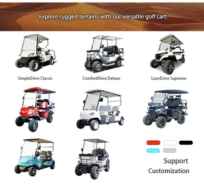 New Electric Golf Cart 2+2 Four-Seater Golf Cart Beach Buggy Tires