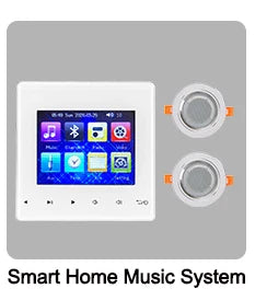 Bluetooth Wall Amplifier Smart Home Audio Mini Touch Screen 4*20W Stereo Sound Music PA System Loudspeaker Ceiling Speaker  suit