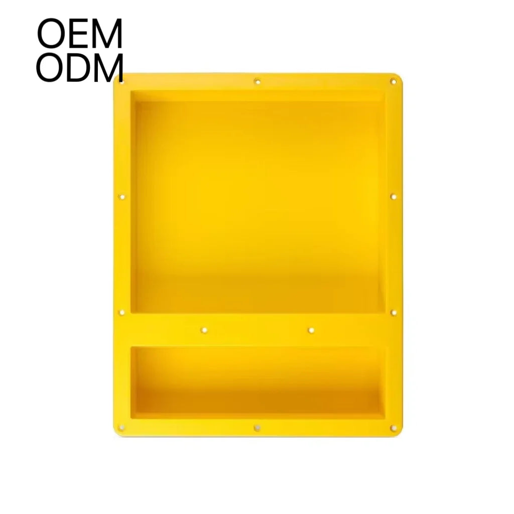 Modern Home Hotel Bathroom 16"x20" OEM Custom ABS Waterproof Recessed Double Compartment Tile-in Shower Storage Niche