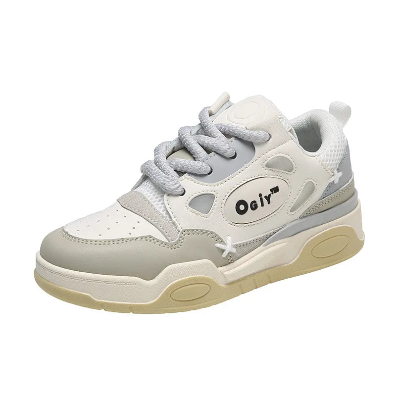 2024 New Women's Casual Sneaker Soft Bottom Fashionable Comfortable Breathable Anti-Slippery Walking Height Increasing Platform
