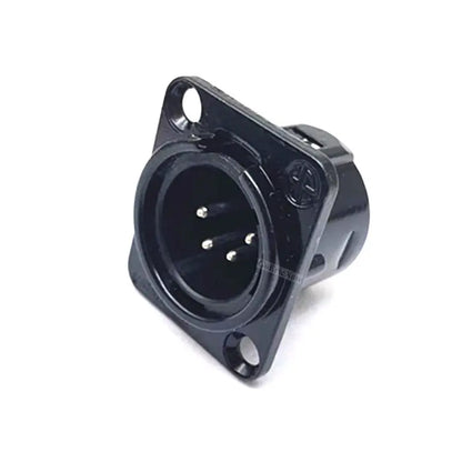 1pcs 3,4,5,6,7 pin Male/Female Black/Silver Metal Square XLR Speaker Panel mount socket Connector