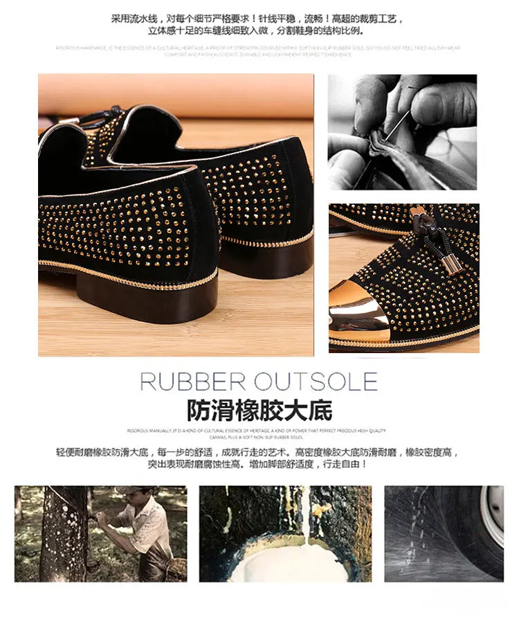 Autumn Metal Soup diamond COW LEATHER Luxurious Commercial affairs Customized Personality Party Socialize Shoes