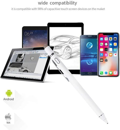 2 in 1 Functional Smart Universal Pen Smooth Writing Touch Screen Pen for Tablet Mobile Phone iPad