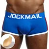 Hip Lift Butt Enhancement Low-Rise Knitted Boxer Briefs Soft Breathable Cotton Daily Casual Removable Front Padding Men's Waist