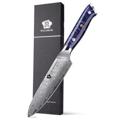 WILDMOK High Quality 5 Inch Utility Damascus Knife 67 Layers Damascus Steel Kitchen Paring Knife with Resin Handle