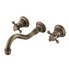 Double Handle Three Holes Bathroom Faucet Black Bronze Home Improvement Accessories Brass Bathroom Faucet 360 Rotation Crane