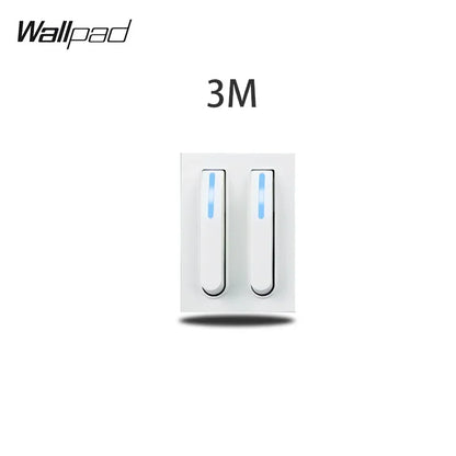 1 2 3 Gang Way Stair Cross Pass White Glass Switch DIY AU US 118*75mm 153*75mm 191*75mm Fan Dimmer Retro Switch with LED Wallpad