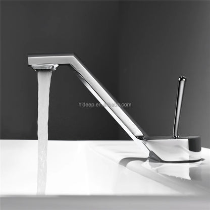 HIDEEP Brass Chrome/Black/Gold/Gray Modern Single Handle Single Hole Wall-Mounted Metered Bathroom Hot Cold Water Wash Faucet