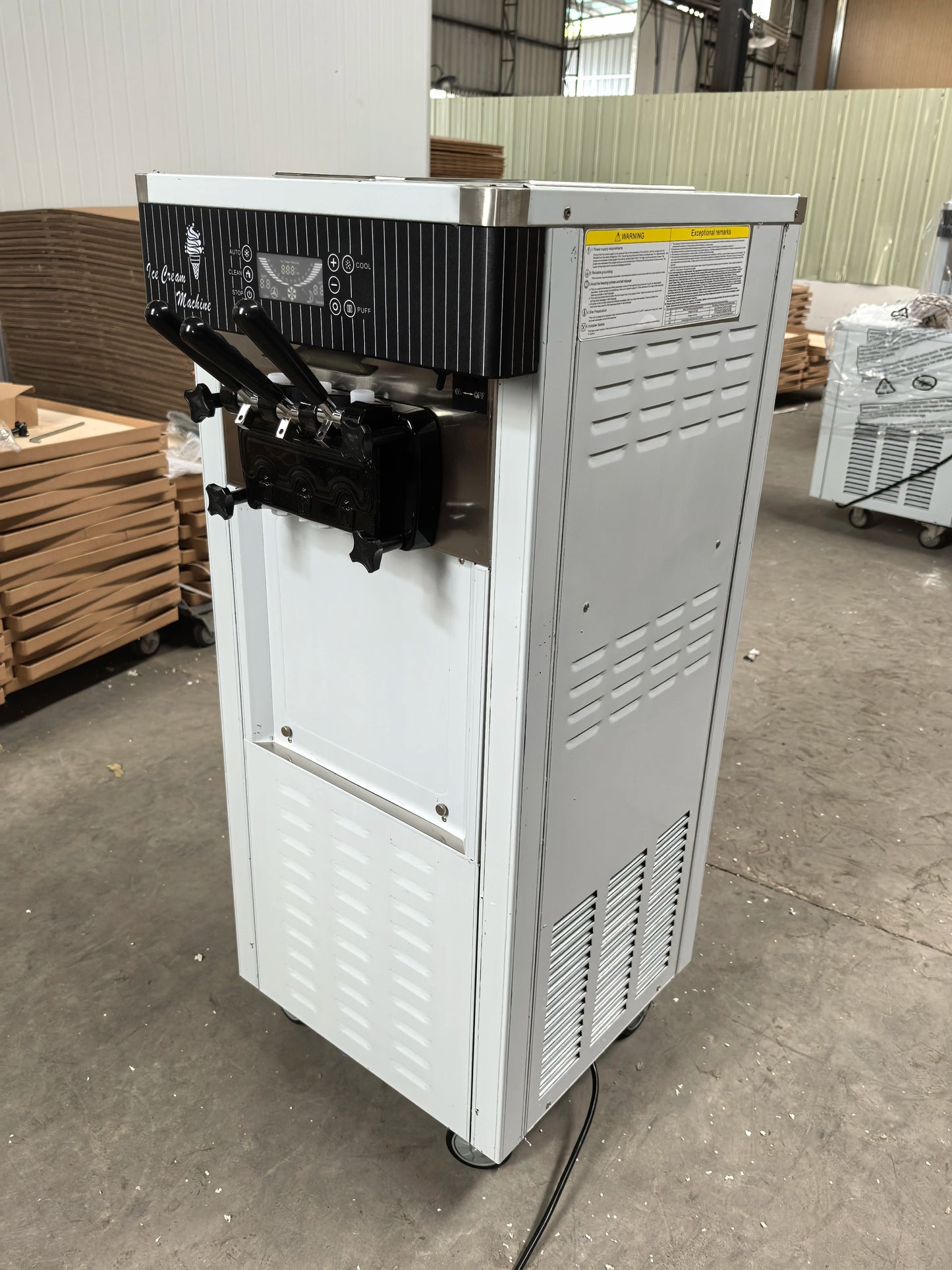 Ice Cream Maker 20-28 L/H Automatic Commercial Yogurt Ice Cream Making Soft Serve Ice Cream Machine for Cone Business Price