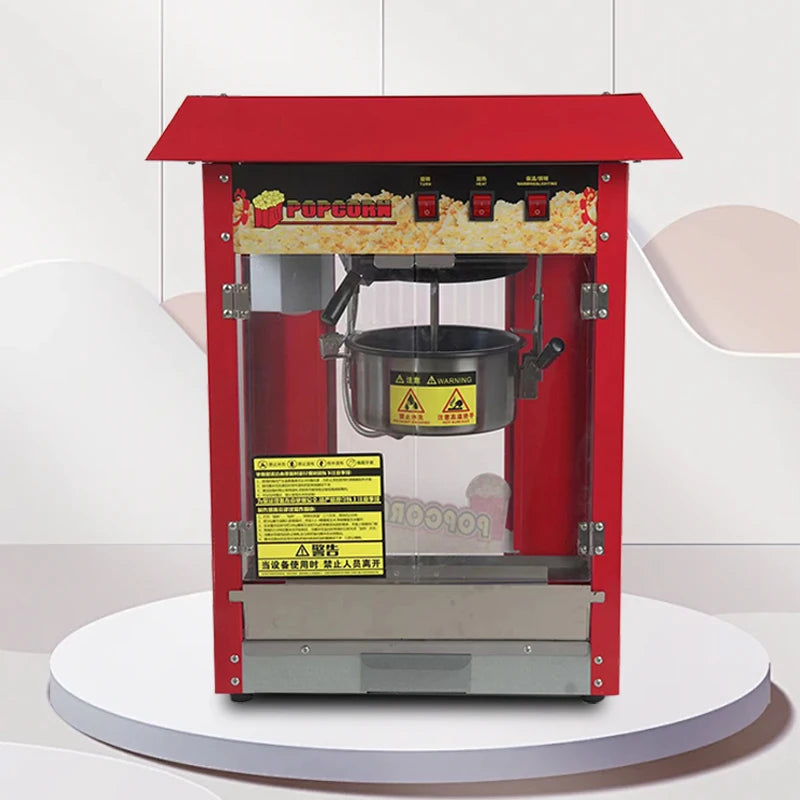 Stainless Steel 220V/110v Small Commercial Popcorn Machine Shopping Mall Automatic Popcorn Machine