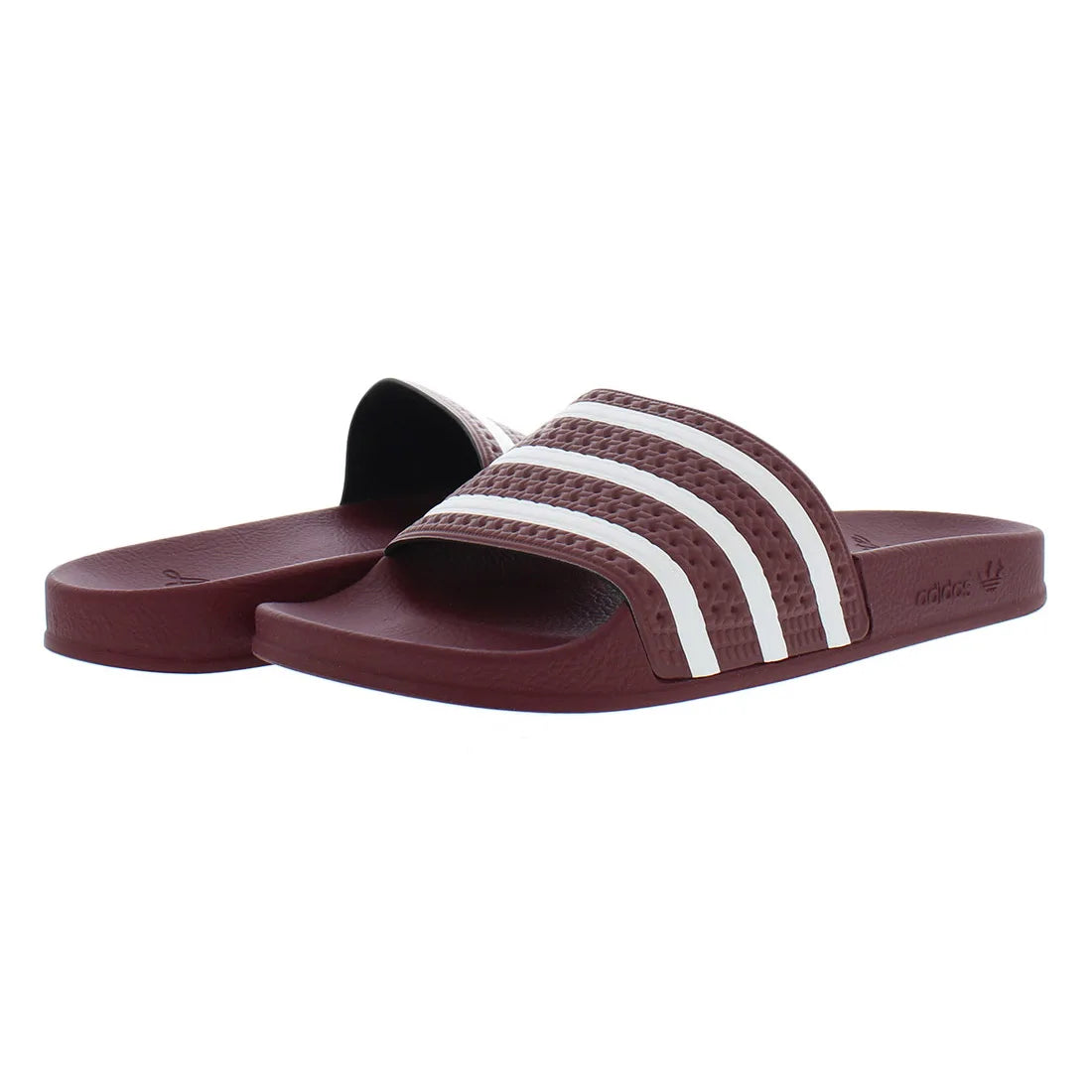 For Adilette Men's Sandals Burgundy/White Color | 100% Authentic Made in Vietnam Model GY1308