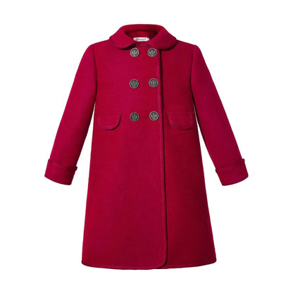 Pettigirl new Popular Solid Color Red Warm Children Girls' Jackets & Coats Latest and Stylish 1BAG=1PCS