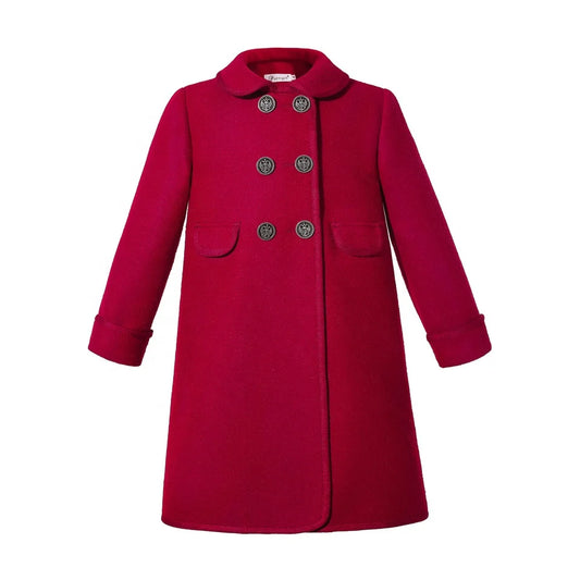 Pettigirl new Popular Solid Color Red Warm Children Girls' Jackets & Coats Latest and Stylish 1BAG=1PCS