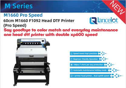Lancelot M1630 Pro DTF Printer Bundle with Powder Shaker Dryer Laptop Full T Shirt Printing Solution for Small Business Startup