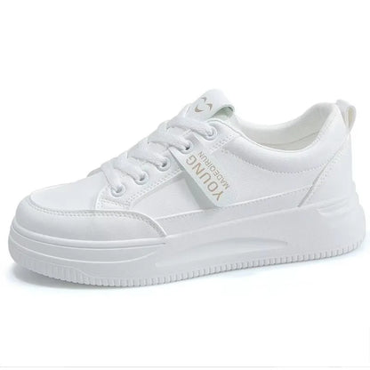 New White Shoes, Elevated Women's Shoes,  Comfortable Women's Board Shoes Women's Sports Shoes