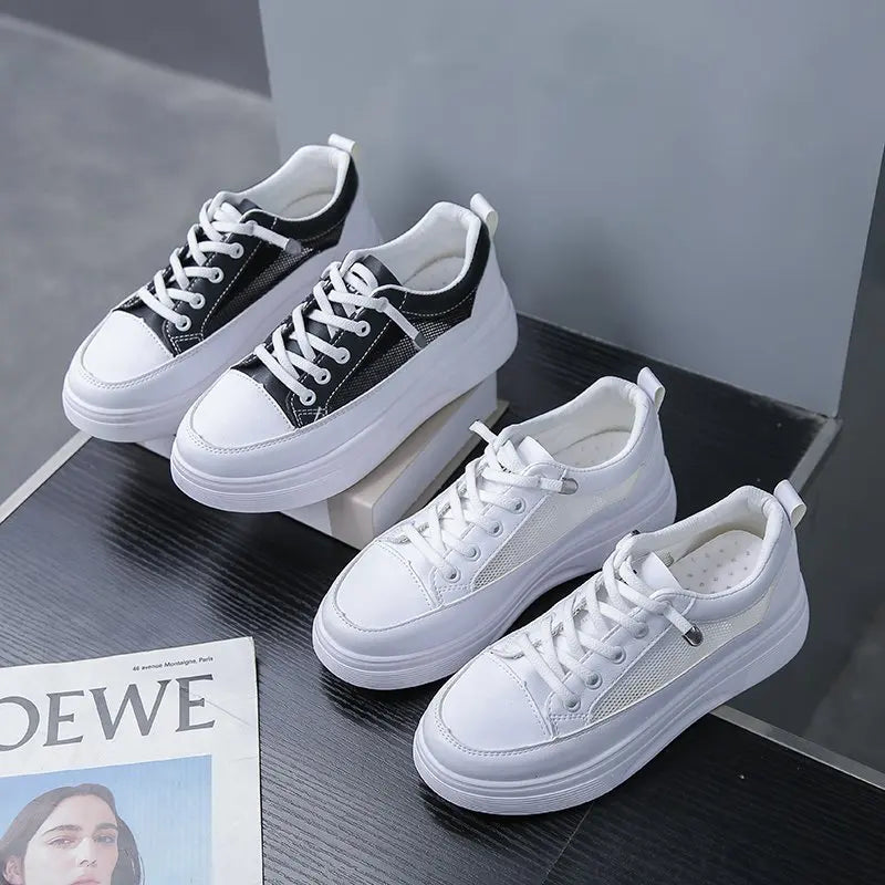 New WomanRunning Sports Shoes  Spring  Student White Board Sneakers All-match  Casual Shoes Fashion Breathable Shoes