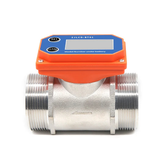 2" Dry Battery Stainless Steel Electronic Digital Display Flowmeter DN50 Water Flow Sensor for Farm/Garden Irrigation by PDG ibma