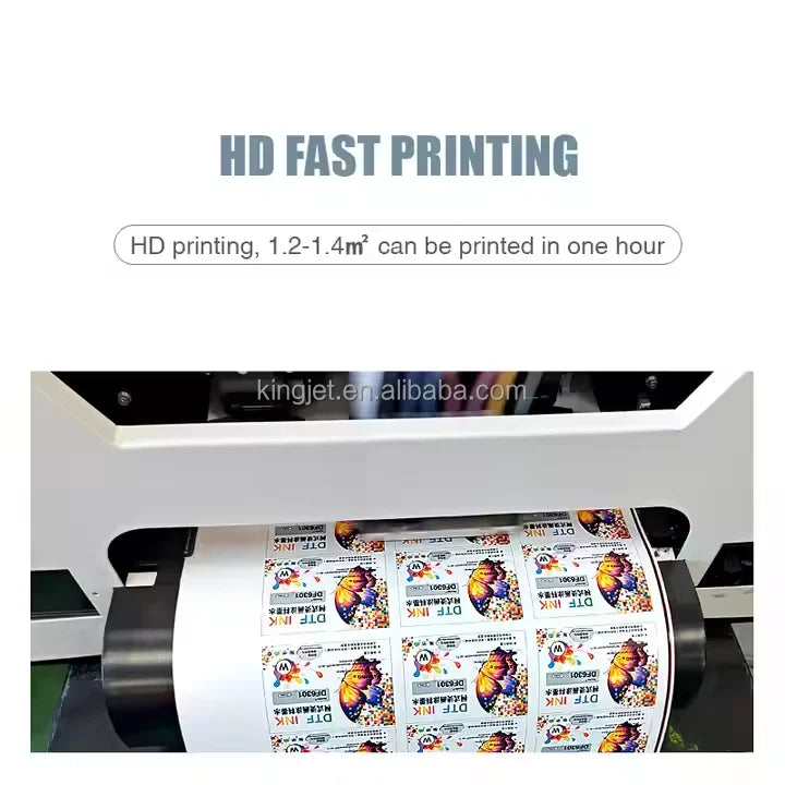 2025 New Xp600 Head  A3 A4 Size Inkjet Sticker Printer Roll to Roll Label Printing Machine With Roll Film Label Printer
