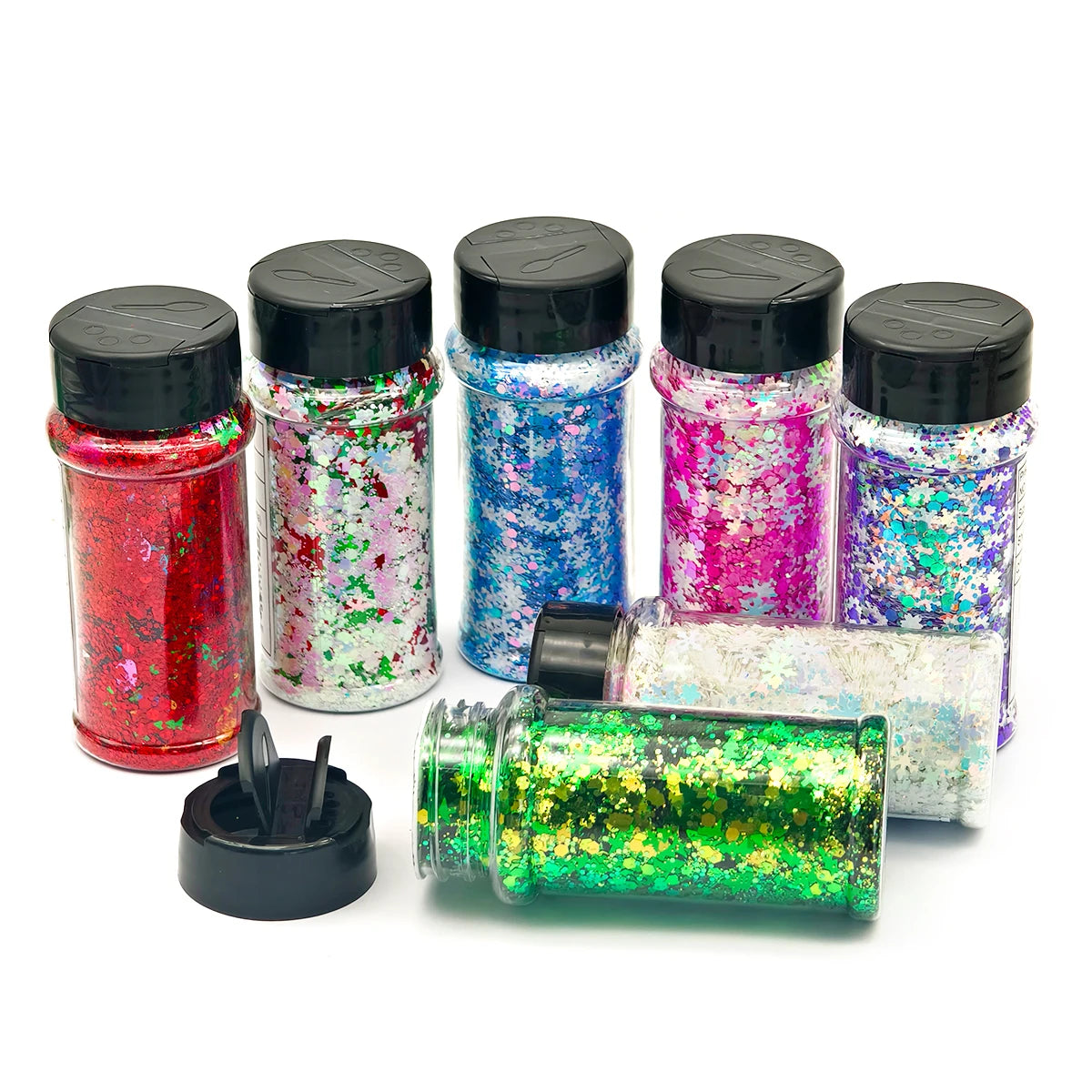 Free Shipping 2oz Shaker Bottle Jars Christmas Chunky Mix Glitter for Snow Globe Tumbler Cups