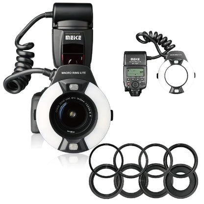 Meike MK-14EXT i-TTL Macro Ring Light Flash for Nikon D5600 D5200 D5100 D5000 D3200 D3100 D90 D750 D600 with LED AF Assist Lamp