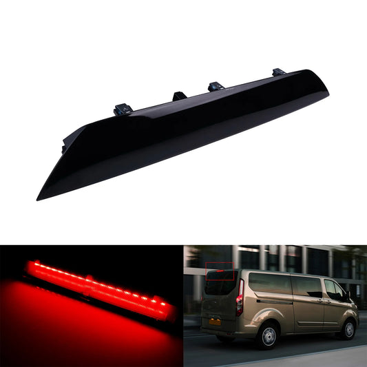 For Ford Transit MK8 Tourneo Custom 2012-up Single tailgate Third LED High Mount Level Brake Stop Light Lamp Black Lens