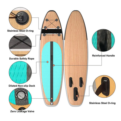 Meierya Hot New Design Inflatable SUP Paddle Board Drop Stitch Technology PVC/EVA Material 1 Year Warranty for Lakes Rivers
