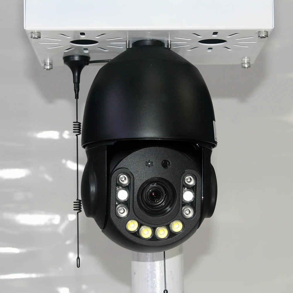 4k Outdoor Wifi Hd Intelligent Site Battery System Motion Detect No Broadband Panel Solar Cctv Security Camera With Speakers