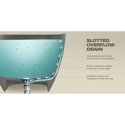Luxury Contemporary 63\" Matte Grey Freestanding Bathtub Modern Design Ready Stock for Adults