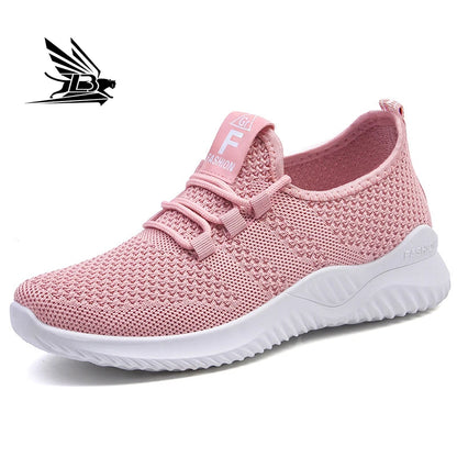 Women's Fashion Casual Sport Walking Sneakers Wholesale New Styles Disposable Breathable Flexible Tennis Shoes for Ladies