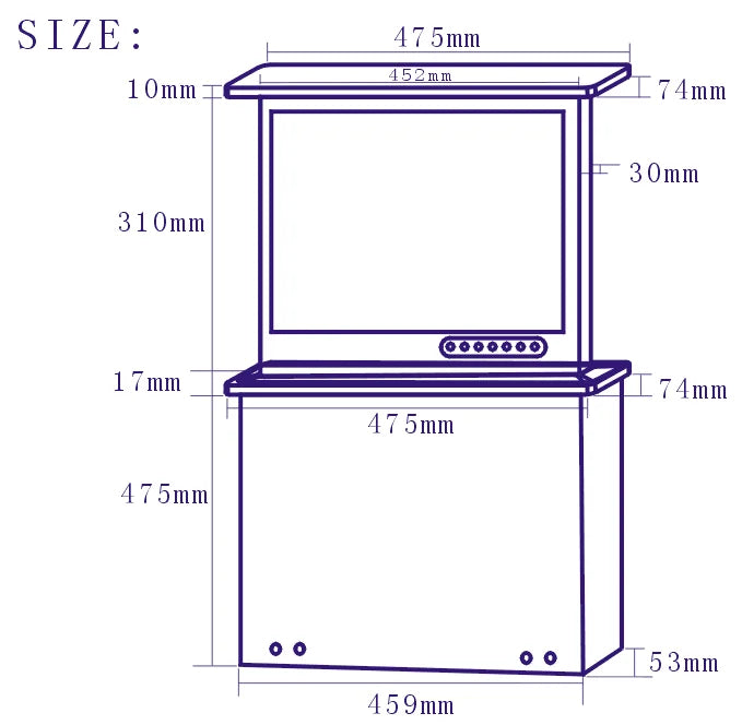 Modern 17" Pop-Up TV Lift Digital Display ABS Bathtub Hot Tub Waterproof Electric Heated 110V/220V SOWO TV-W17 Transom Windows