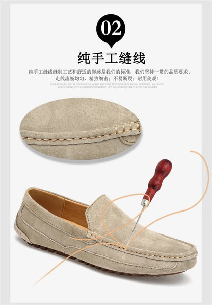 Suede Leather Man Loafers Luxury 2021 Casual Shoes For Men Boat Shoes Handmade Men Slipon Driving Shoes Male Moccasins Zapatos99