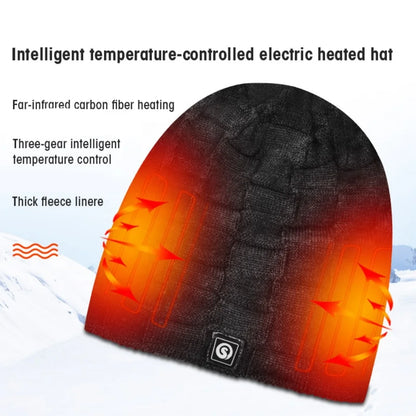 7.4V 2200mAh Rechargeable Battery Heated Hat Winter Warm Heating Hat Cold Weather Thermal Beanies Heated Hat for Men Women
