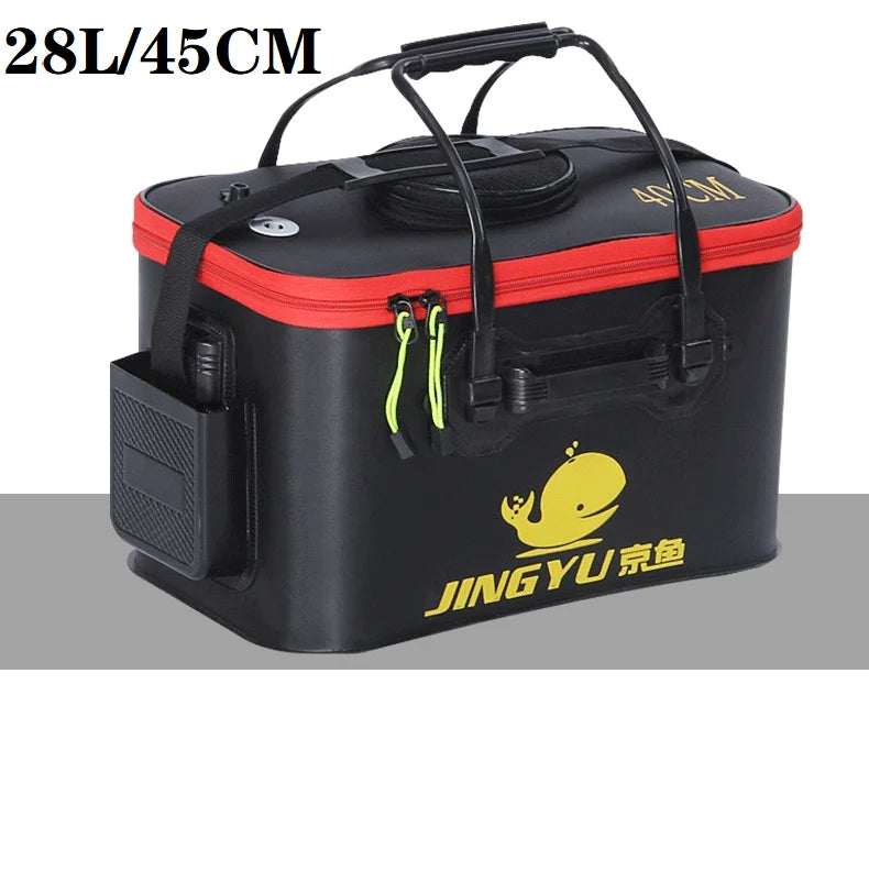 EVA Portable Fishing Bag Folding Thicken Live Fishing Box Tank Bucket Camping Fishing Tackle Fishbox Storage Bag fishing gear