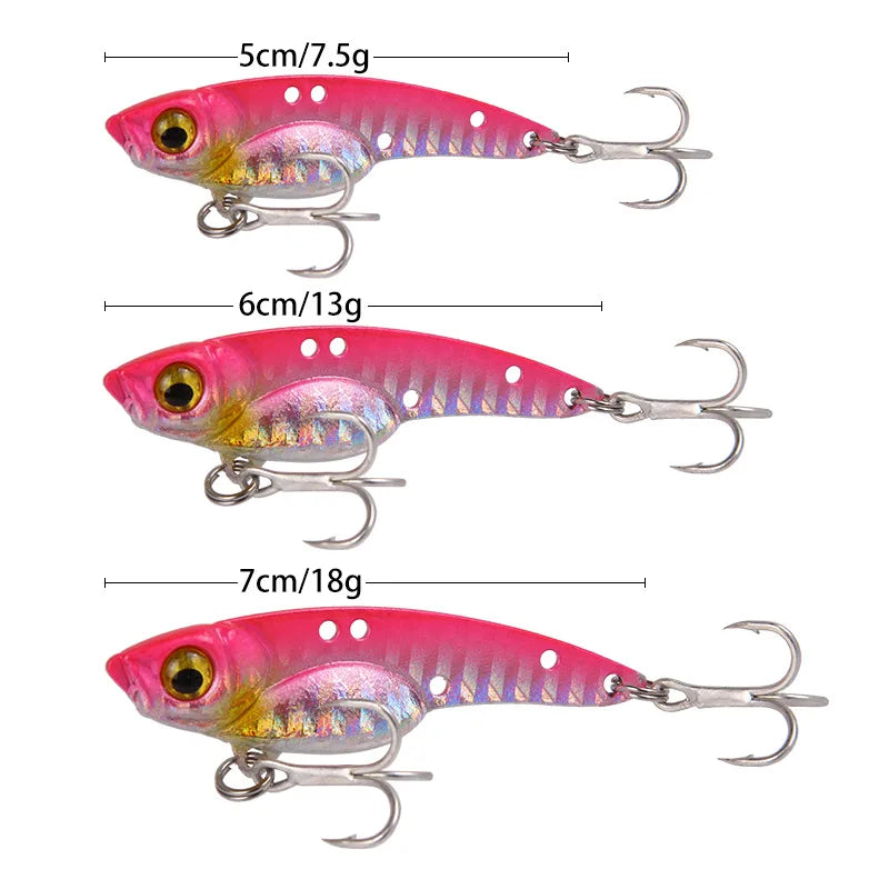 VIB Lures 7.5/13/18g Long Throw Metal Blood tank Hook Sea Fishing Freshwater Bass Lures
