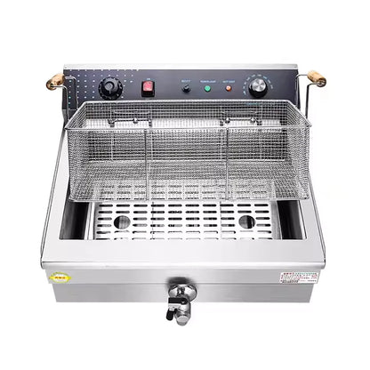 Premium Commercial Full-Size Electric Deep Fryer 30 Liters Professional Restaurant Industrial New Standing Fryer