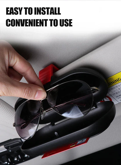 Car Glasses Card Ticket Holder Sunglasses Box Case Multifunctional Sun Visor Clip Creative Storage Fastener Interior Accessories