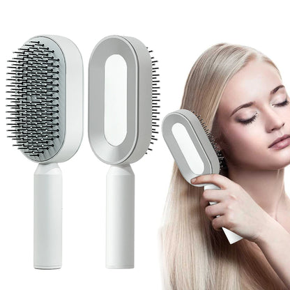 3D Air Cushion Massager Brush Self-Cleaning Ionic Hair Straightener Comb for Women Made of Durable Nylon